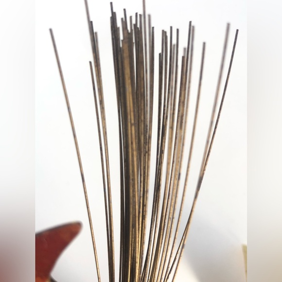 DeMott Metal Sculpture Geese In Flight Copper Brass Steel Mounted On Onyx - Picture 13 of 16